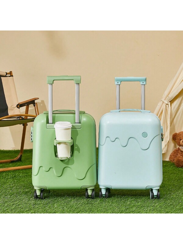 Mini New Design Large Capacity Trolley Luggage With Sitting Function ...